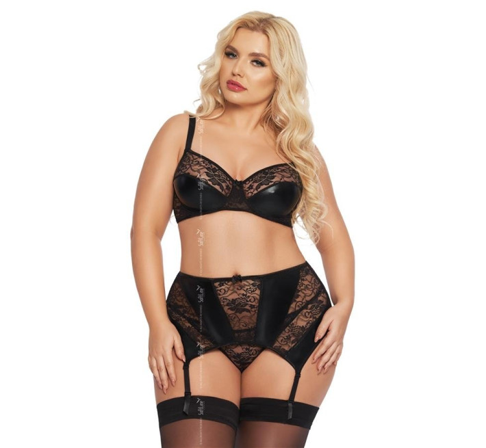 Комплект білизни SoftLine Joana Чорний 3XL