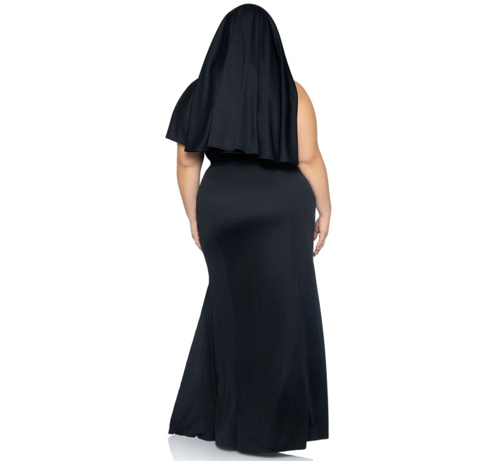 Костюм монашки-грешницы Leg Avenue Sultry Sinner 1X-2X, платье, головной убор, воротник