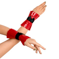 Плиссированные манжеты на руки Art of Sex - Eva, красный цвет