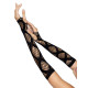 Длинные митенки Leg Avenue Faux wrap net arm warmers большая сетка Black One size