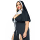 Костюм монашки-грешницы Leg Avenue Sultry Sinner 1X-2X, платье, головной убор, воротник