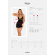 Рубашка Obsessive Selinne chemise & thong черная M/L