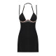 Рубашка Obsessive Selinne chemise & thong черная M/L