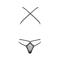 Боді монокіні з декольте Passion ERZA BODY Чорний L/XL