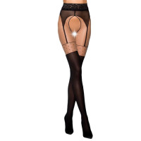 Еротичні колготки Passion TIOPEN 003 Чорні 1/2 20/40 den Еротичні колготки Passion TIOPEN 003 Чорні 1/2 20/40 den