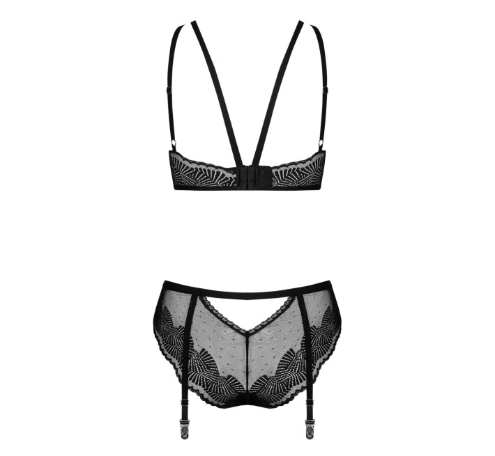 Комплект Obsessive Allastia 2-pcs set black L/XL