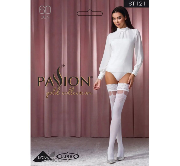 Панчохи Passion ST121 білі 1/2