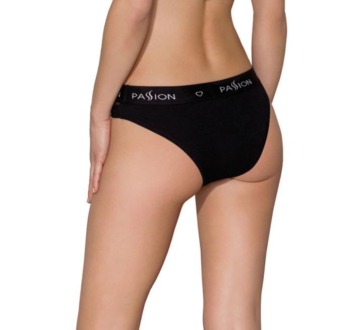 Трусики с прозрачной вставкой Passion PS006 PANTIES S, black