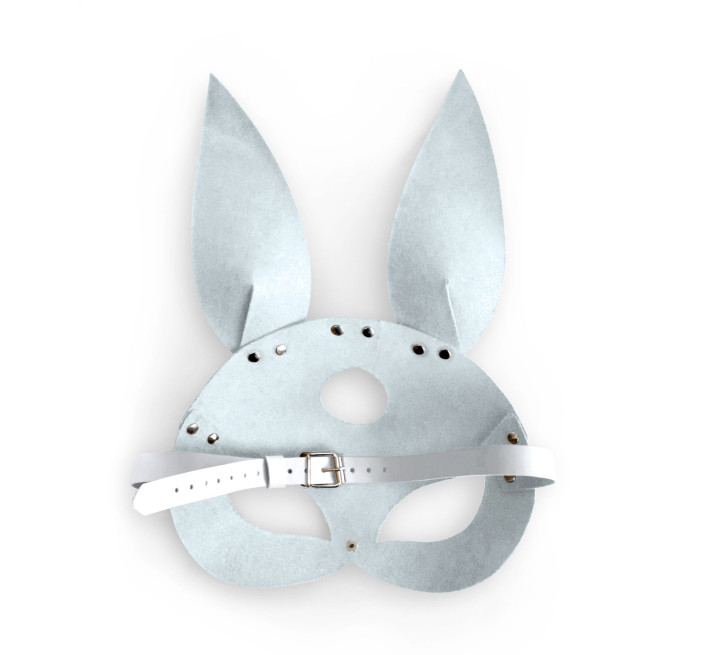 Шкіряна маска Зайчика Art of Sex - Bunny mask, колір Білий