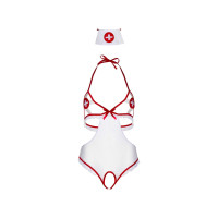 Костюм медсестри Leg Avenue Naughty Nurse one size, боді та шапочка