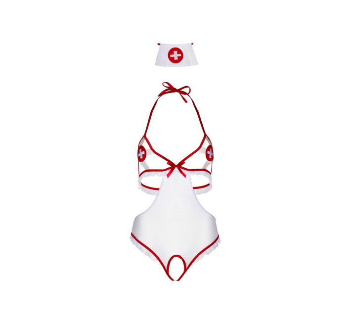 Костюм медсестры Leg Avenue Naughty Nurse one size, боди и шапочка