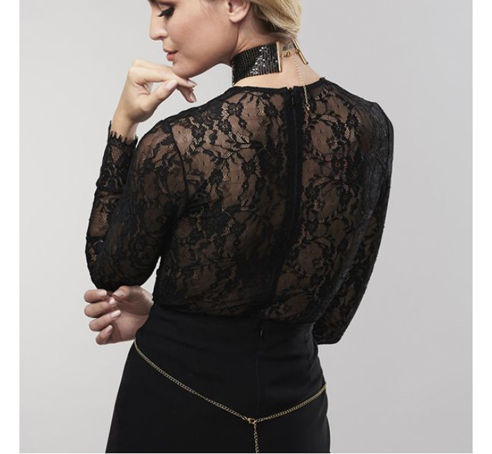 Прикраса Bijoux Indiscrets Desir Metallique Collar Чорні