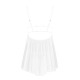 Пеньюар і трусики Obsessive Heavenlly babydoll & thong білі XS/S