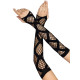 Длинные митенки Leg Avenue Faux wrap net arm warmers большая сетка Black One size