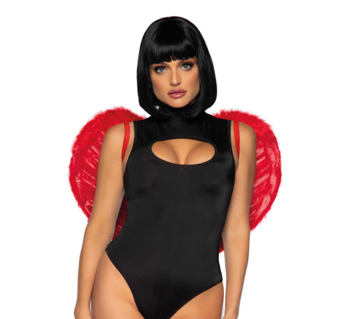 Крылья дьяволицы Leg Avenue devil wings Red, настоящие перья