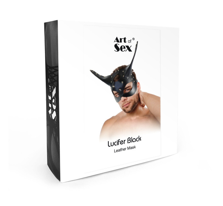 Шкіряна маска Art of Sex - Lucifer Black
