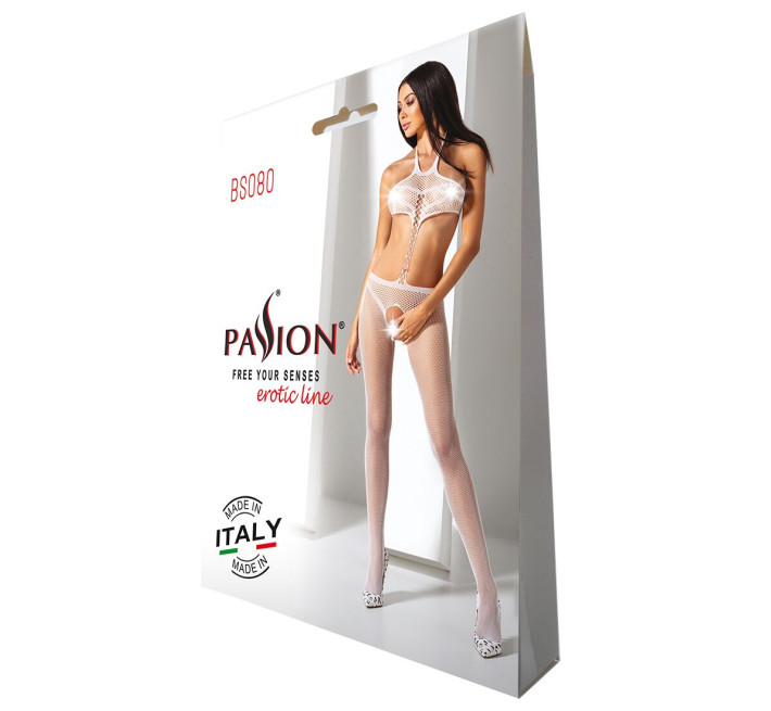 Открытый бодистокинг Passion BS080 white