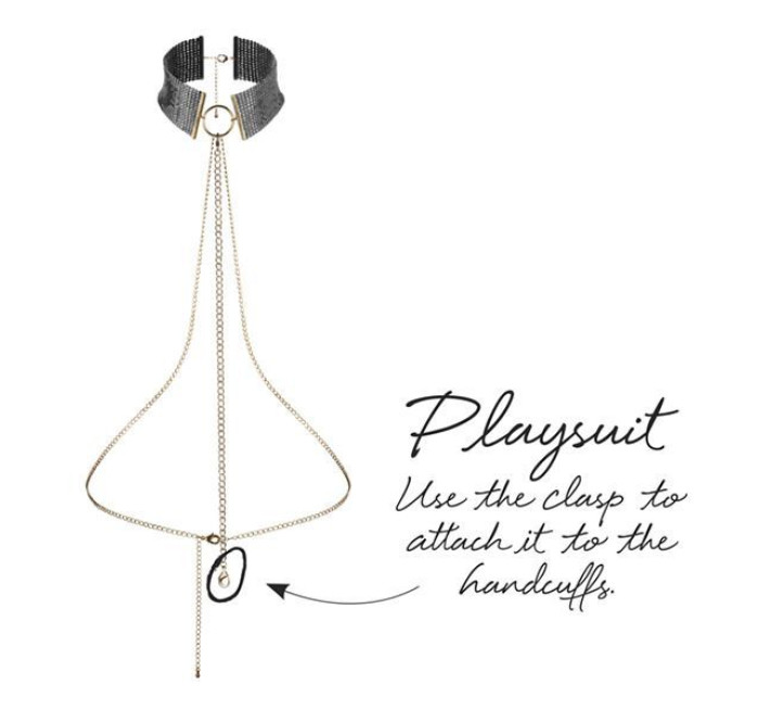 Прикраса Bijoux Indiscrets Desir Metallique Collar Чорні