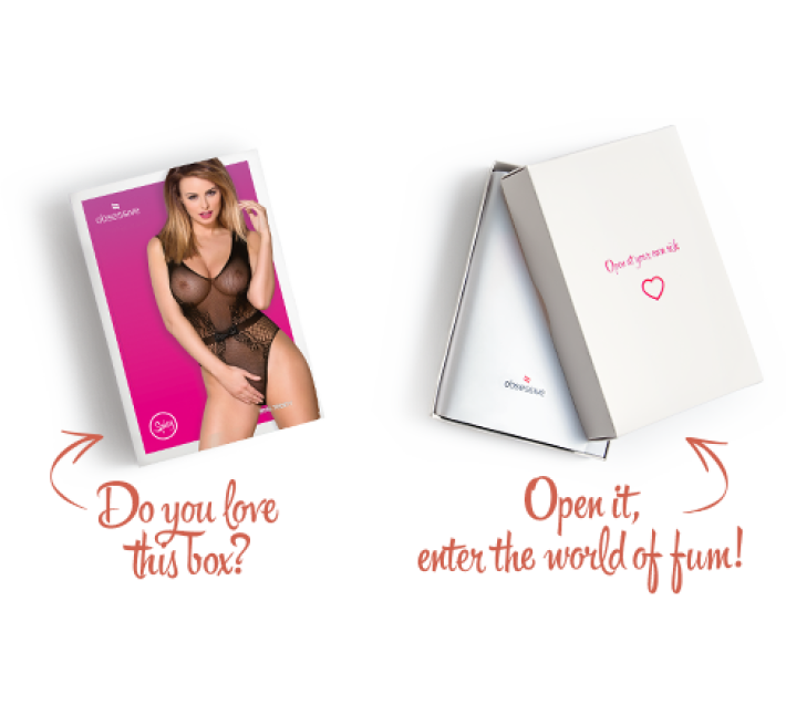 Сітчастий бодістокінг з доступом Obsessive B115 teddy чорний S/M/L