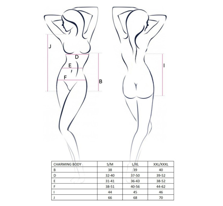 Сексуальне Боді Passion Erotic Line CHARMING BODY L/XL Чорне