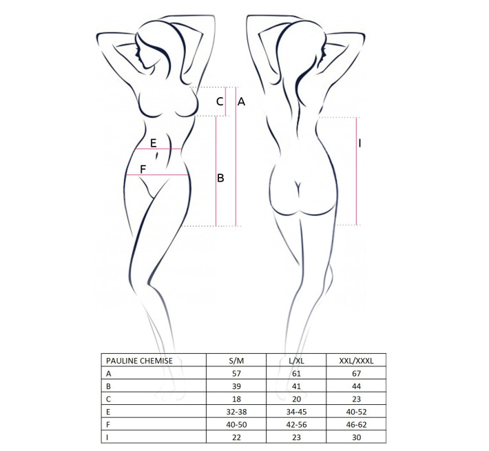 Сорочка Passion PAULINE CHEMISE L/XL Черная