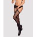 Сітчасті панчохи-стокінги зі стрілкою Obsessive Garter stockings S314 чорні S/M/L