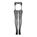 Сетчатые чулки-стокинги со стрелкой Obsessive Garter stockings S314 черные S/M/L