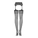 Сітчасті панчохи-стокінги з імітацією гартерів Obsessive Garter stockings чорні S500S/M/L