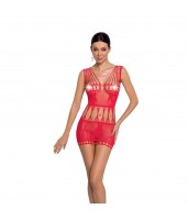 Бодистокинг – миниплатье с бабочками Passion BS090 red