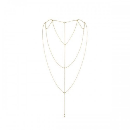 Ланцюжок для спини Bijoux Indiscrets Magnifique Back and Cleavage Chain Золотий