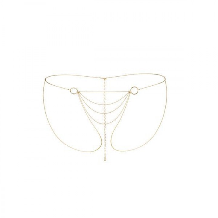 Цепочка трусики Bijoux Indiscrets Magnifique Bikini Chain Золотая
