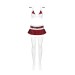 Еротичний костюм школярки з мініспідницею Obsessive Schooly 5pcs costume біло-червоний S/M