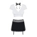 Еротичний костюм секретарки Obsessive Secretary suit 5pcs чорно-білий L/XL