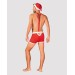 Мужской эротический костюм Санта-Клауса Obsessive Mr Claus красный S/M