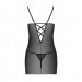 Сорочка з вирізами на грудях + стрінги Passion LOVELIA CHEMISE black L/XL