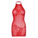Сукня-сітка зі стразами Leg Avenue Rhinestone halter mini dress відкрита спина, Red one size