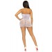 Сукня-сітка зі стразами Leg Avenue Rhinestone halter mini dress відкрита спина, White one size