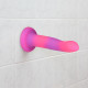 Фалоімітатор, що світиться в темряві, ADDICTION Rave 8 Glow in the Dark Dildo Pink Purple, 20,3 см