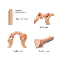 Реалістичний фалоімітатор Strap-On-Me Sliding Skin Realistic Dildo Vanille - L, ефект рухливої шкіри Реалістичний фалоімітатор Strap-On-Me Sliding Skin Realistic Dildo Vanille - L, ефект рухливої шкіри
