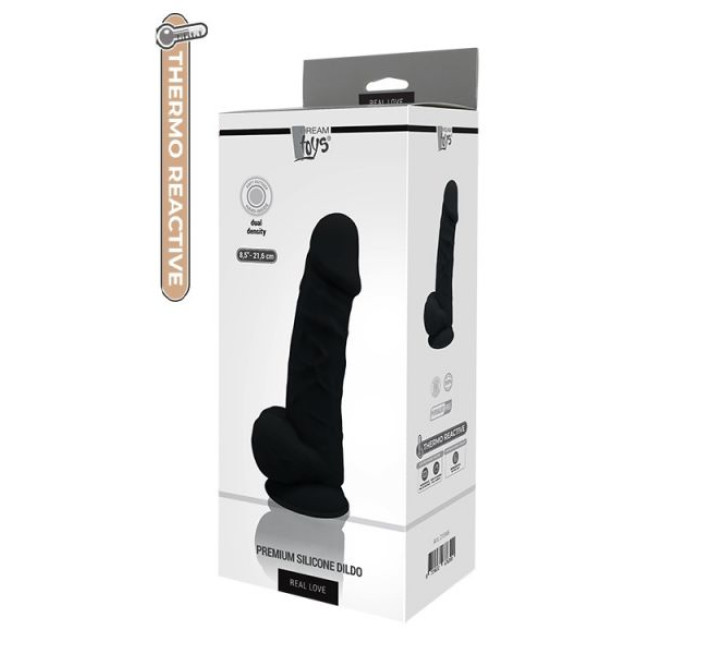 Фалоімітатор термоактивний Dreamtoys Real Love 8.5 Чорний