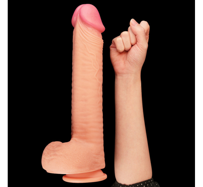 Фалоімітатор LoveToy Dual-Layered Silicone Cock 12 Flesh 454