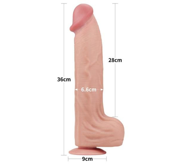 Фаллоимитатор LoveToy Sliding-Skin Dual Layer Dong 14 Flesh