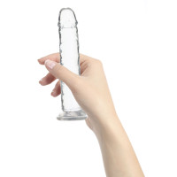 Прозорий фалоімітатор на присосці ADDICTION Vertical Dong 7″, віброкуля в подарунок