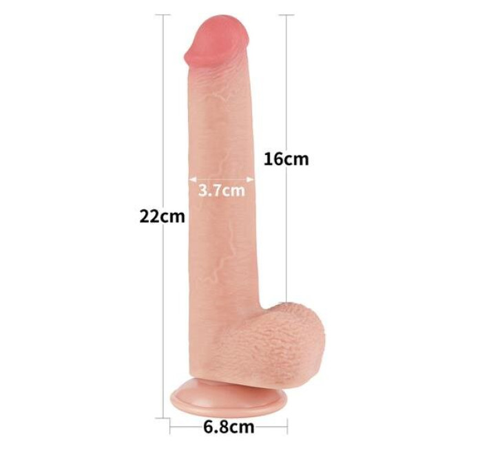Фаллоимитатор LoveToy Sliding-Skin Dual Layer Dong 9 1000 Flesh