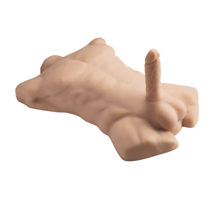 Торс з фалоімітатором на присосці SilexD Apollo L Male Torso, суперреалістичний, термореактивний