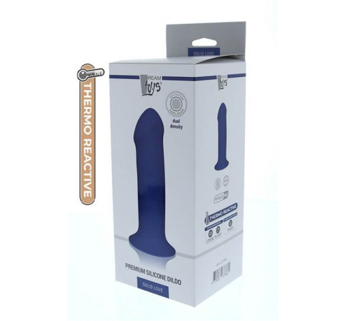 Фалоімітатор термоактивний Dreamtoys Solid Love Thick 7Inch Синій