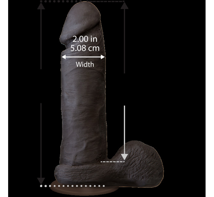 Фалоімітатор Doc Johnson The Realistic Cock 8 inch Black ULTRASKYN