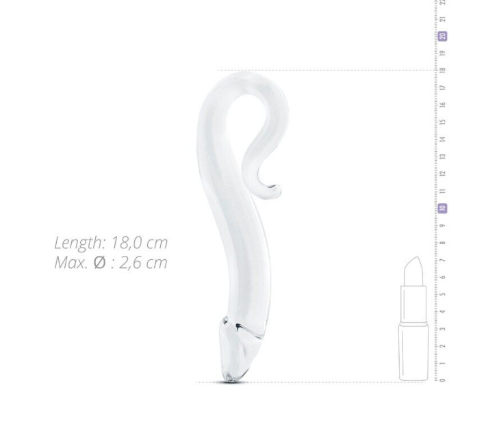 Скляний дилдо Gildo Glass Dildo No. 14, реалістична головка