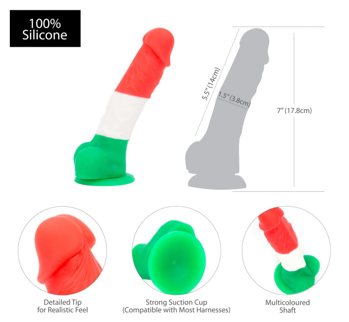 Цветной фаллоимитатор ADDICTION - LEONARDO