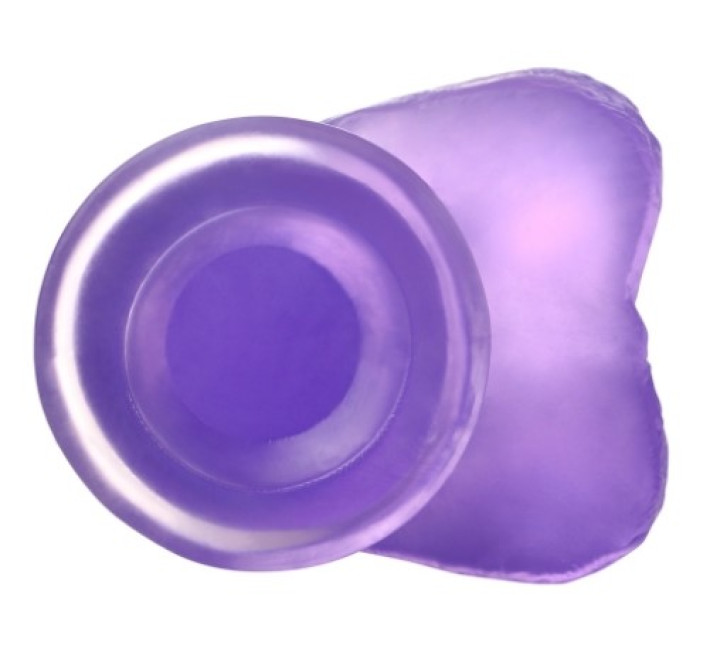 Фаллоимитатор с мошонкой LoveToy Jelly Studs Crystal Dildo Medium 7 Purple